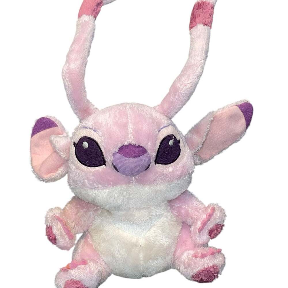 Disney Parks Angel Plush Lilo & Stitch Experiment 624 Heart Antenna Pink Fur 9"